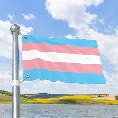 Transgender Pride Flag with Grommets