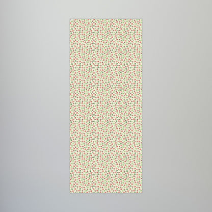 29'' x 72" Matte Christmas Green, Red & Cream Paw Print Gift Wrapping Paper Roll