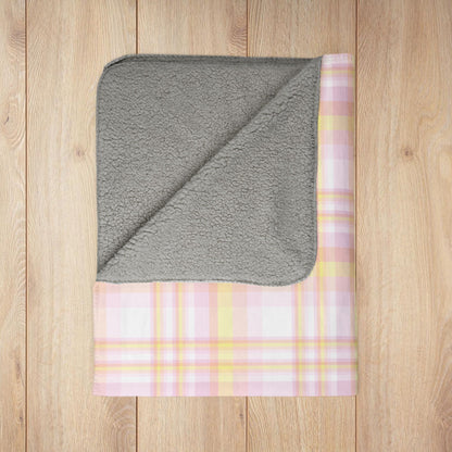 Pangender Pride Plaid Fleece Sherpa Blanket