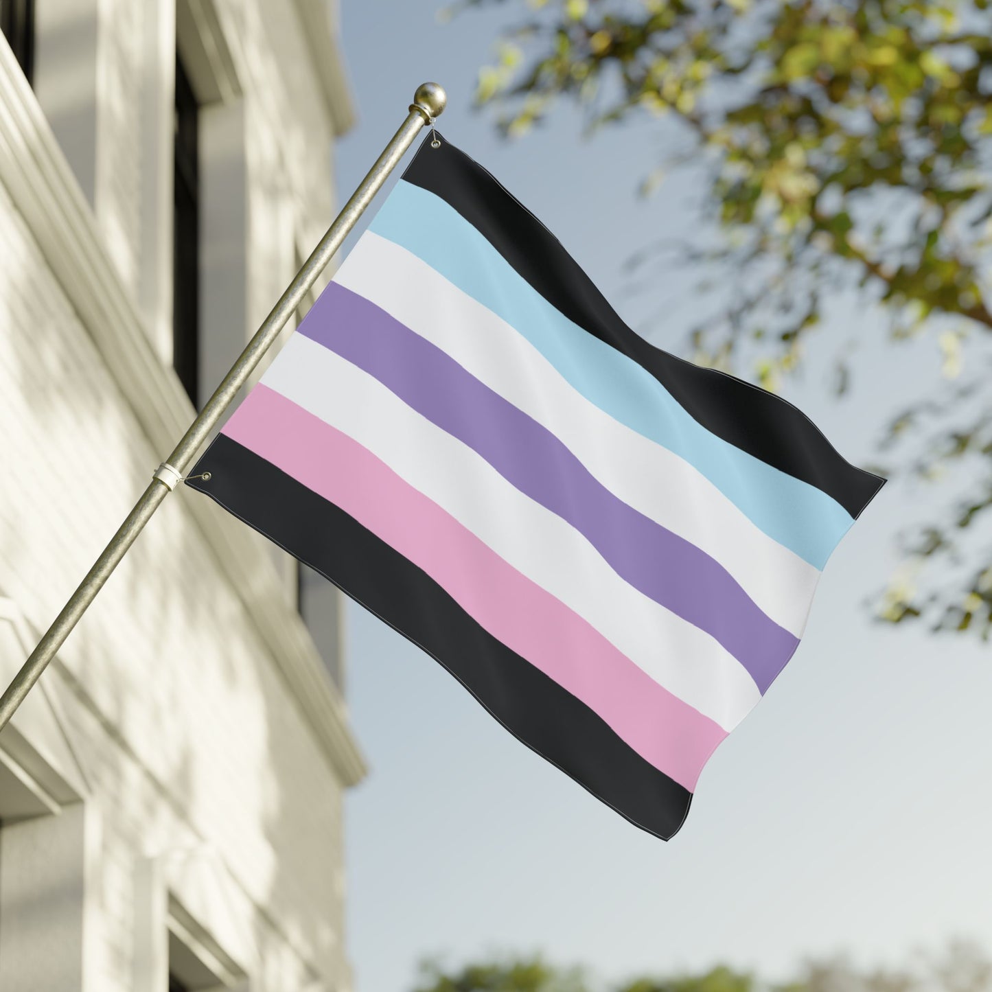 30'' × 40'' Androgyne Pride Pastel Flag with Grommets