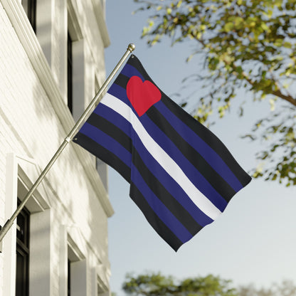 36'' × 60'' Leather Pride Flag, with Left or Right Side Grommets