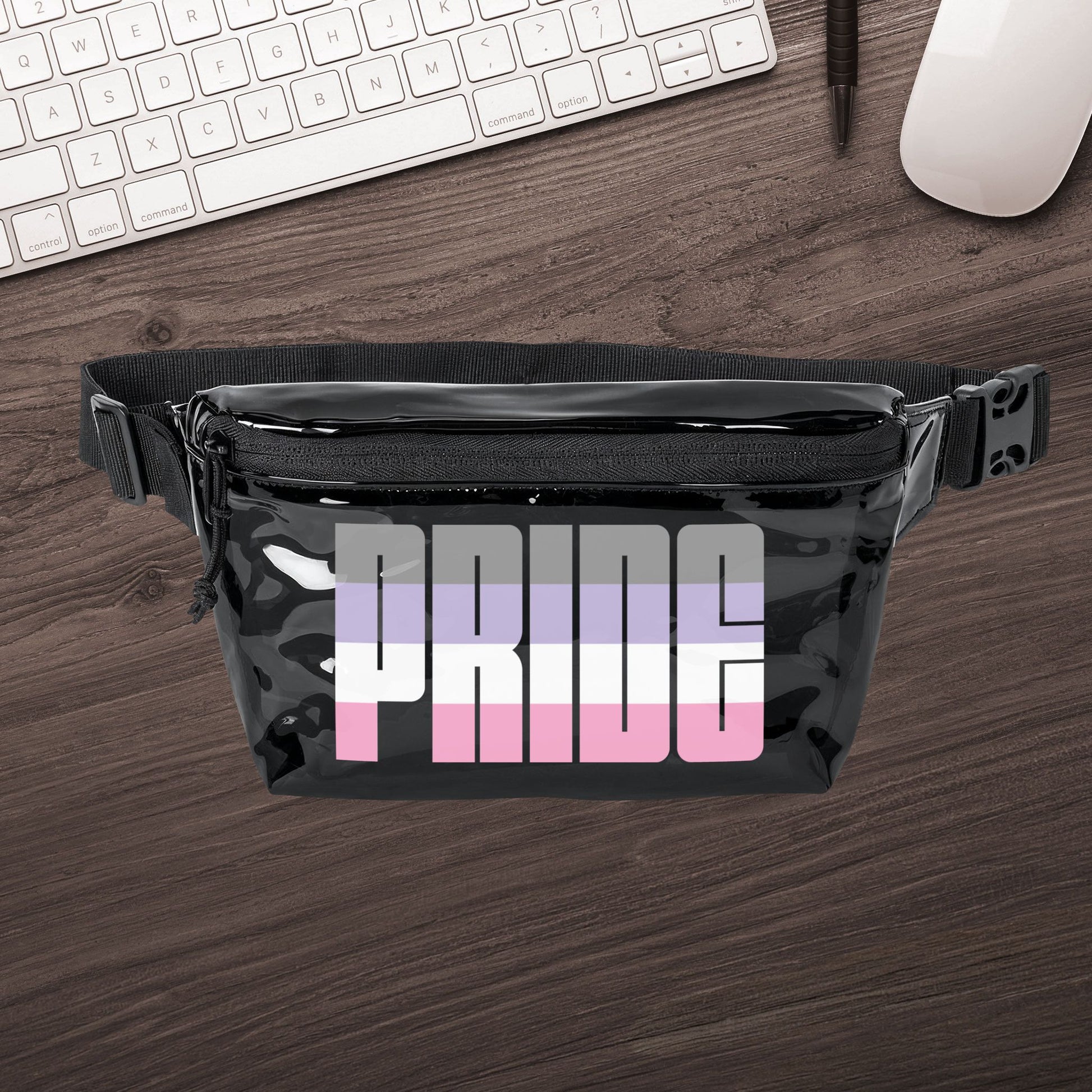 Black Smoke Black One size Cupiosexual Pride Clear Fanny Pack