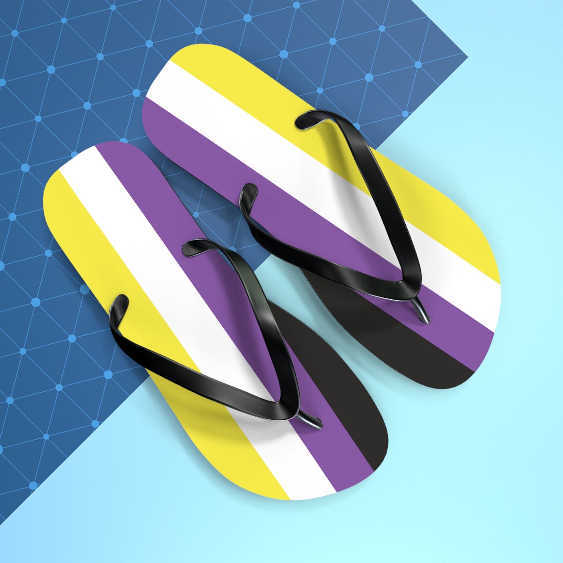 Non-Binary Pride Flip Flops
