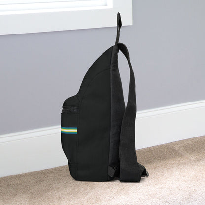 Non-Binary Man Pride Black Minimalist Cross Body Sling Bag