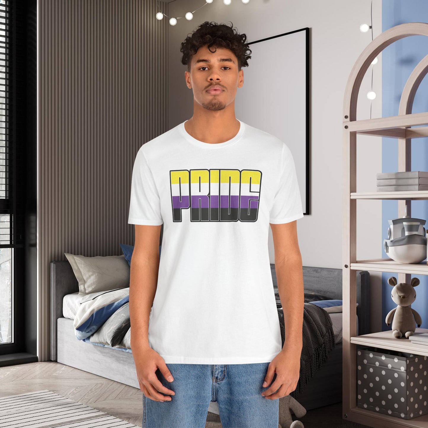 White Non-Binary Pride Tee