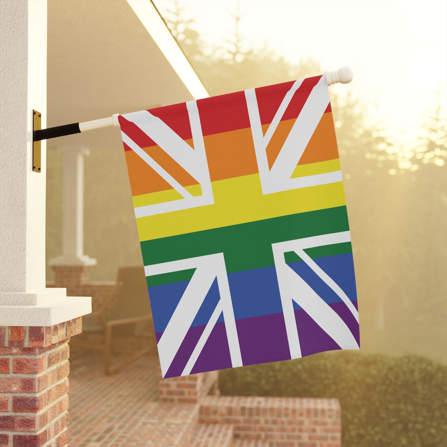 UK Rainbow Pride Union Jack Garden Flag Banner