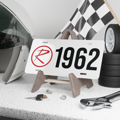 Rambler Red Logo w/ Black Year White Custom Vanity Plates