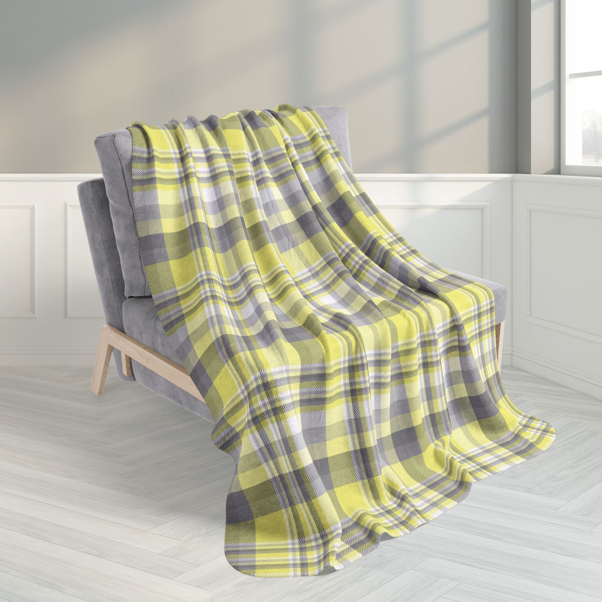 Demigender Pride Plaid Fleece Sherpa Blanket