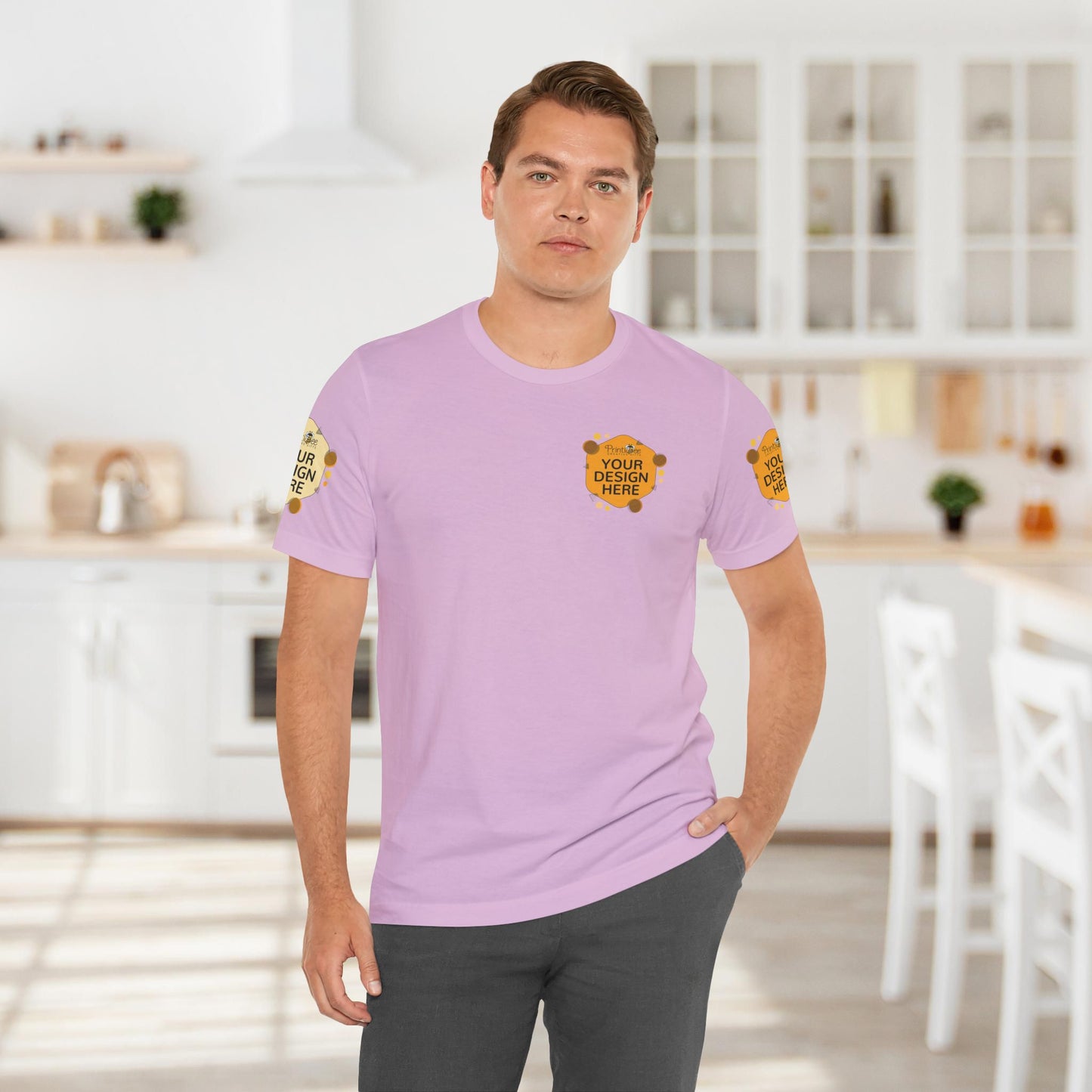 Custom Pink & Purple Tees for BELLA+CANVAS® 3001