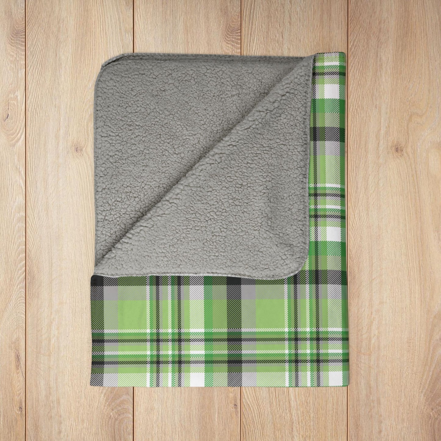Aromantic Pride Plaid Fleece Sherpa Blanket