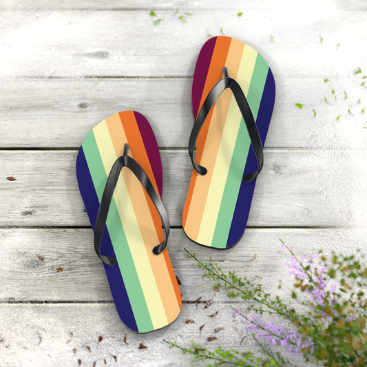 XL Black sole Butchgender Pride Flip Flops