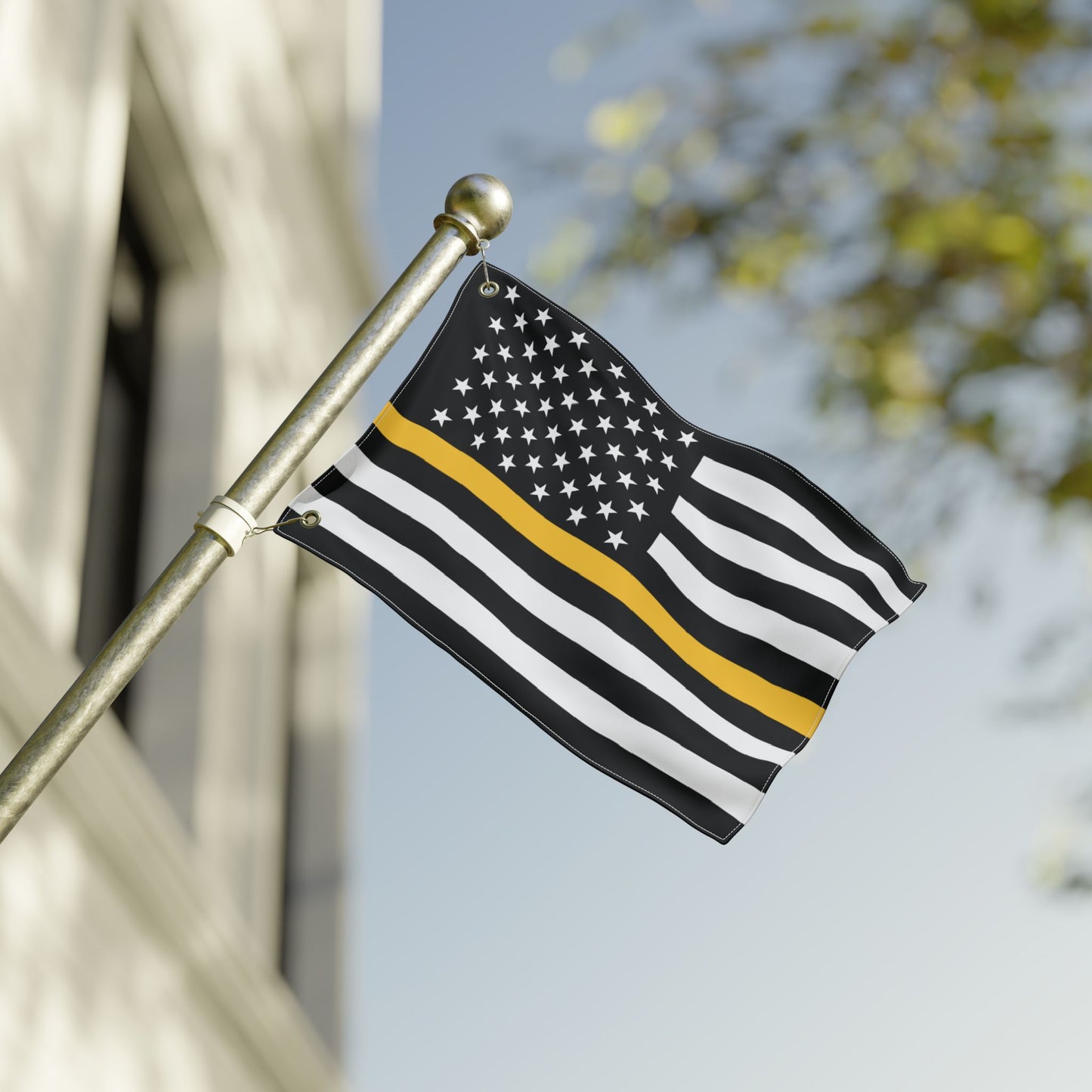 12'' × 18'' USA Thin Gold Line American Flag with Grommets
