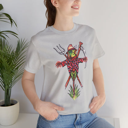 Scarecrow Lovebird, Hand-Drawn & Hand-Colored Tee