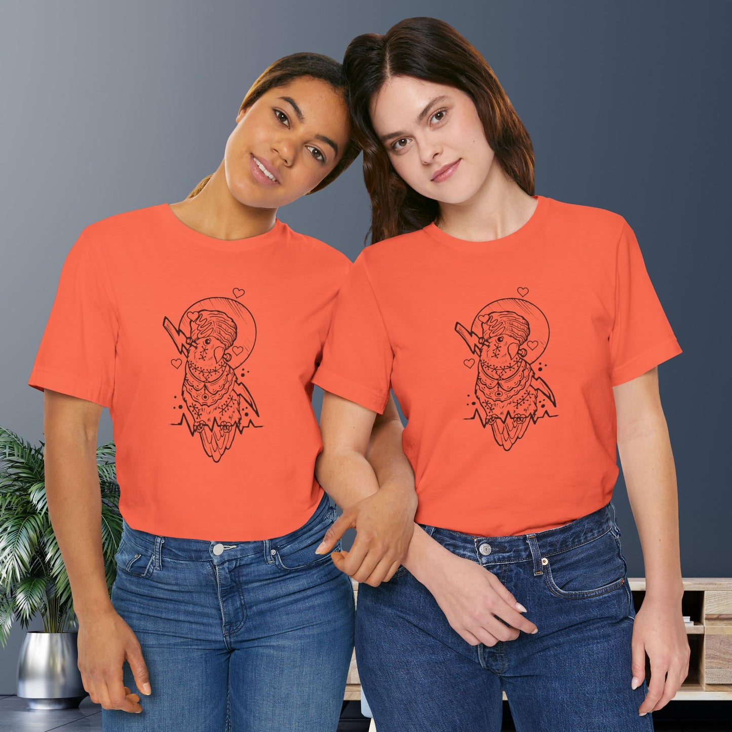 Bride of Frankenstein Lovebird, Line Art Tee