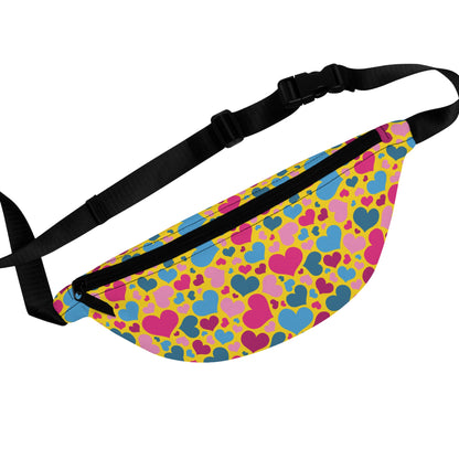 Pansexual Pride Hearts Fanny Pack