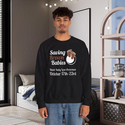 Quietly United in Loss Together Non-Profit / Saving Brown Babies Charity Crew Neck Sweatshirt, Grossesse et sensibilisation à la perte du nourrisson