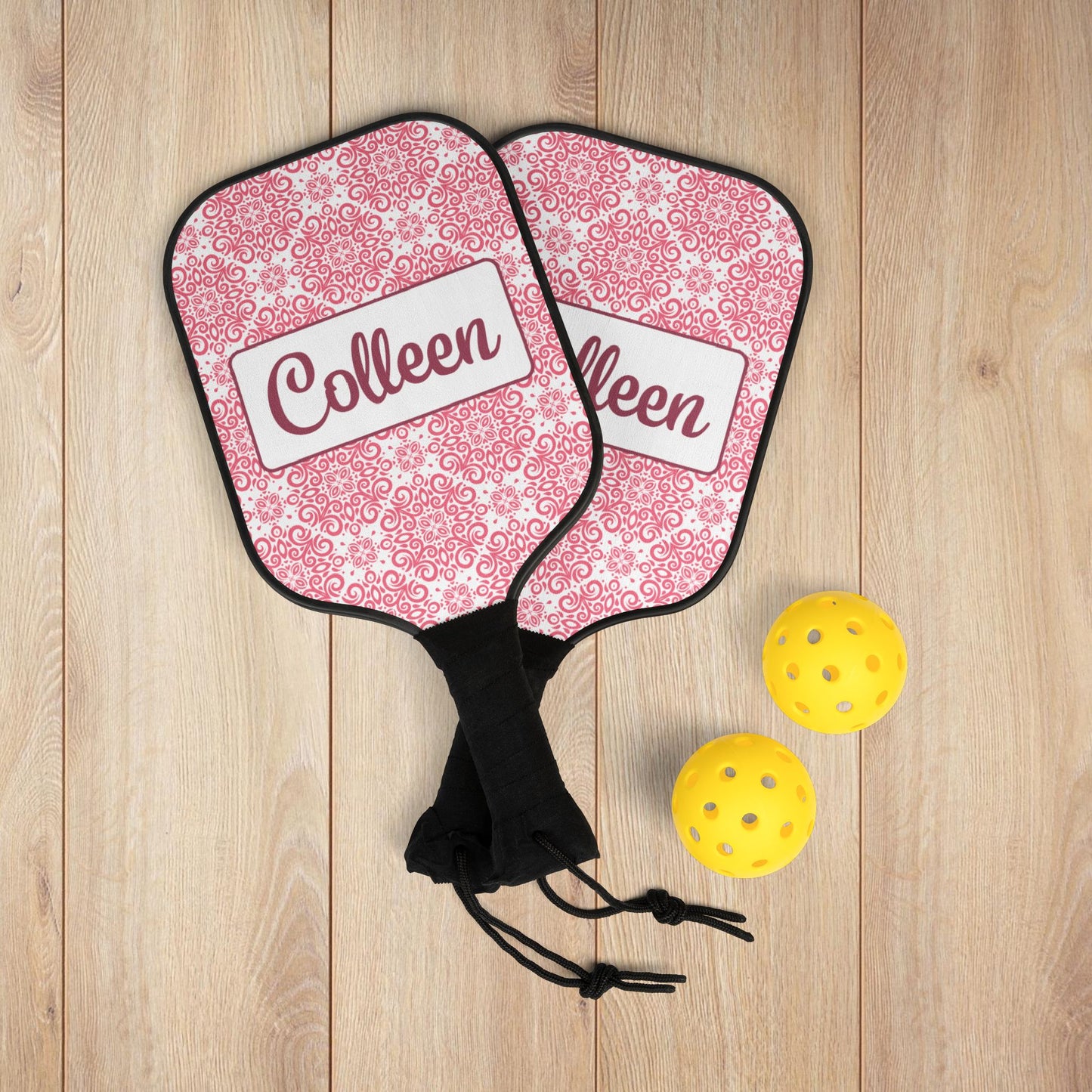 Frilly Pink Pickleball Paddles