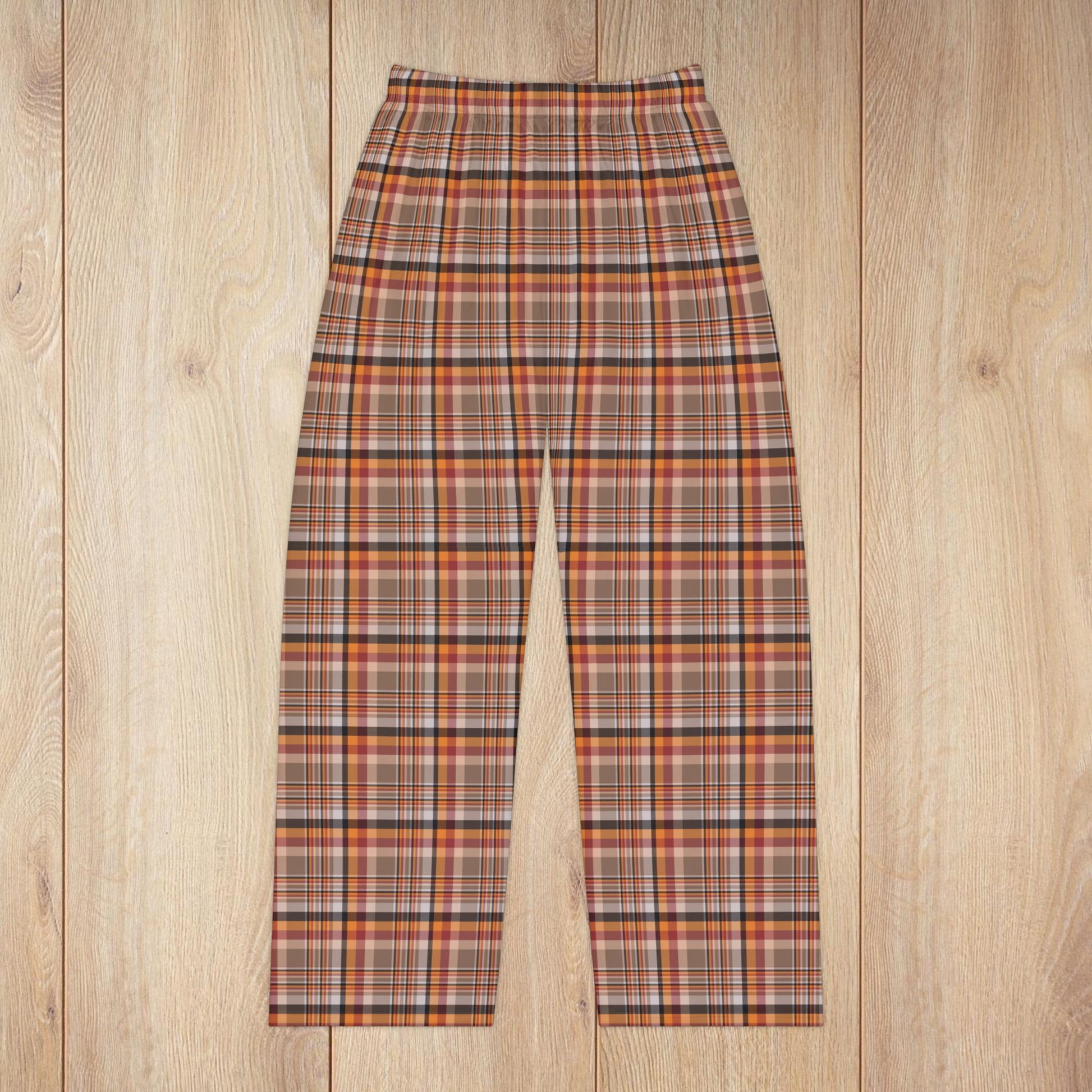 Women’s Brown, Red & Orange Ohio Plaid Pajama Pants