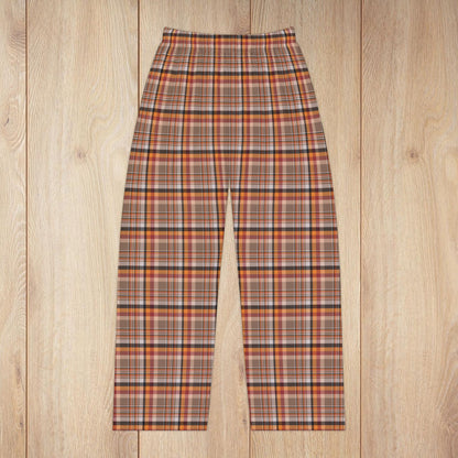 Women’s Brown, Red & Orange Ohio Plaid Pajama Pants