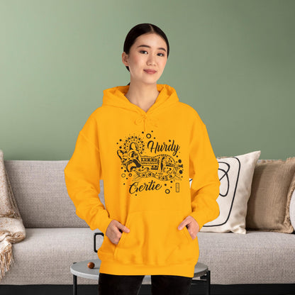 Hurdy Gertie Hooded Sweatshirt, Frenchton Dog Line Art Hoodie