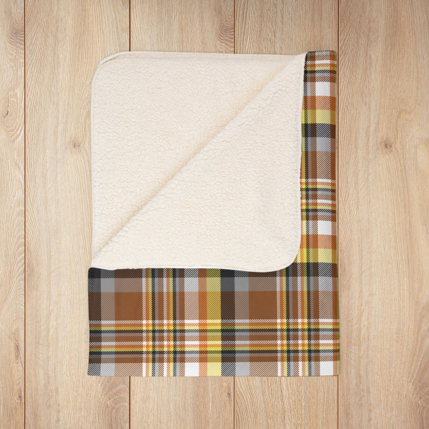 Bear Pride Plaid Fleece Sherpa Blanket