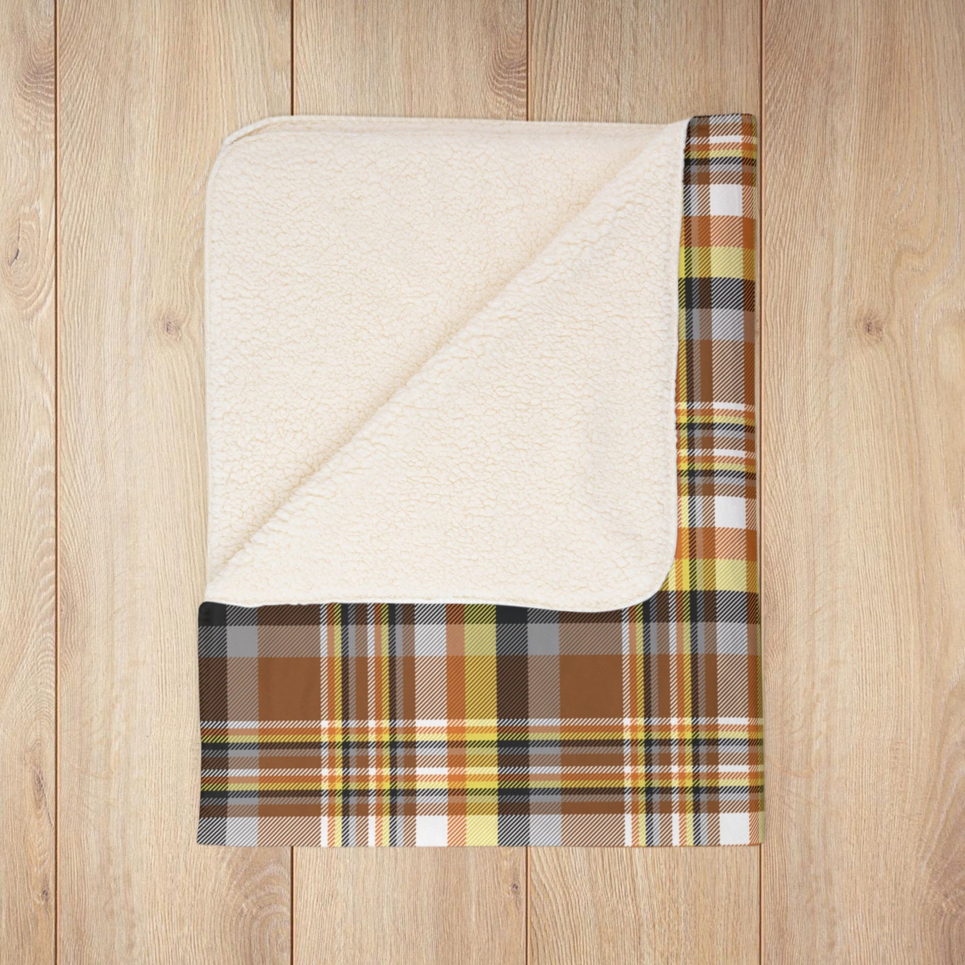 Bear Pride Plaid Fleece Sherpa Blanket