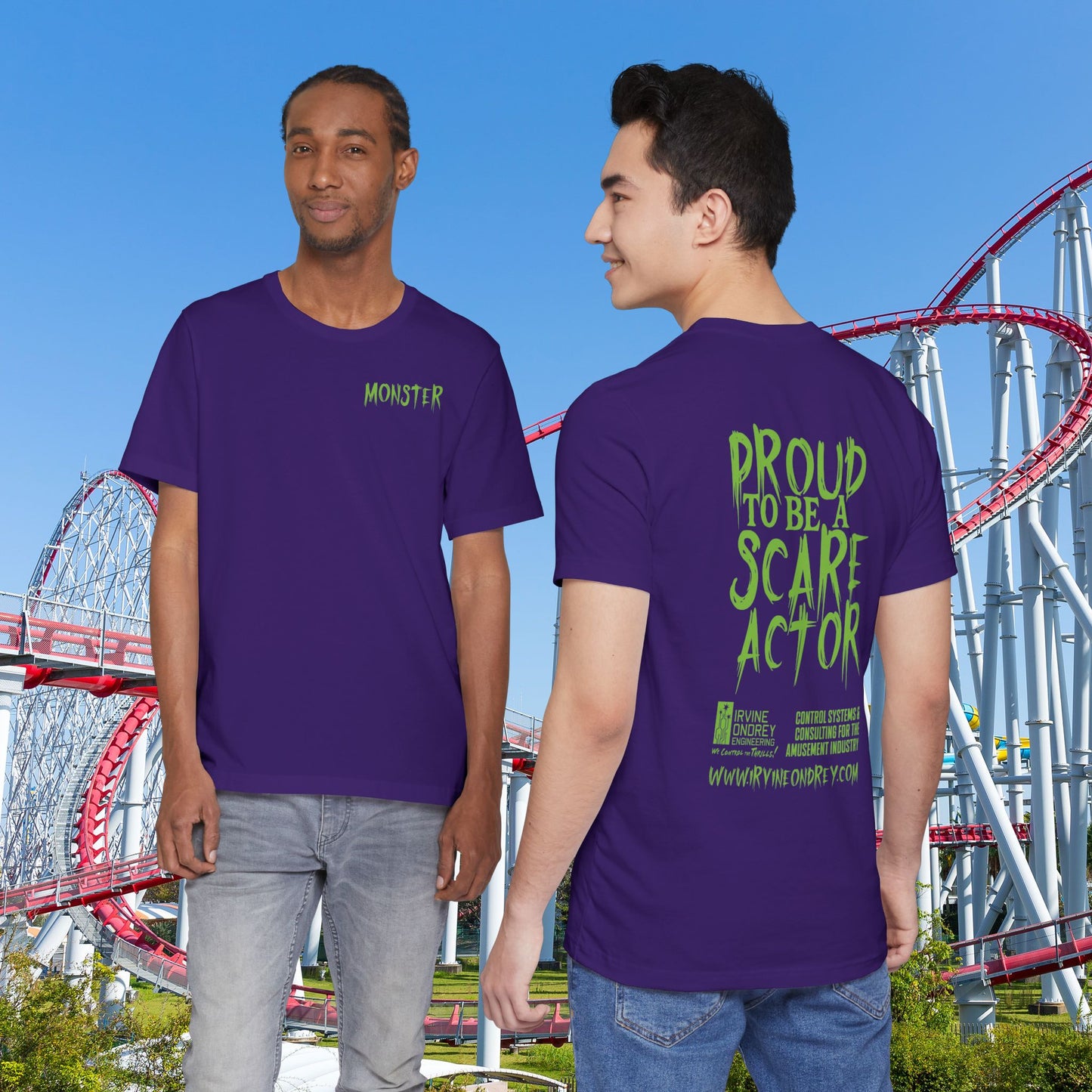 Team Purple Proud to Be a Scare Actor Personalized Tee • Irvine Ondrey Engineering