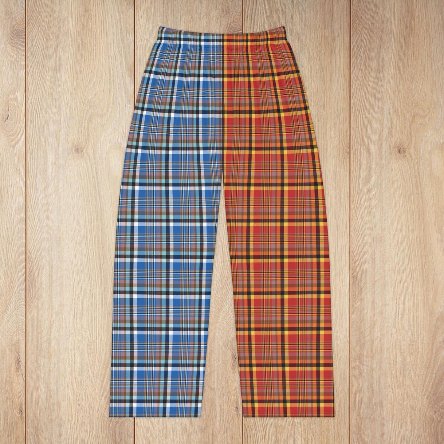 Women’s Half Red, Half Blue Plaid Sandusky OH Pajama Pants