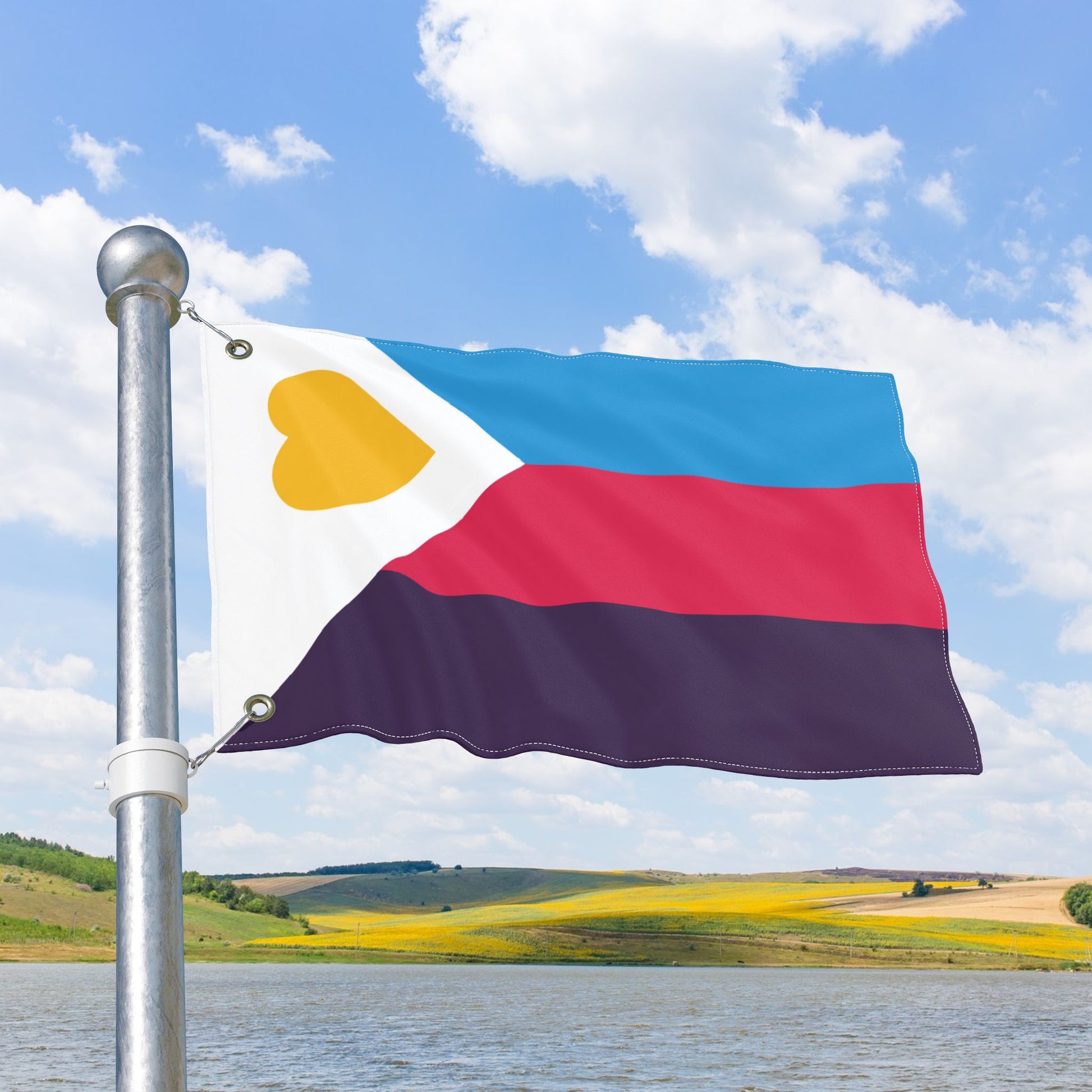 Polyamory Pride Flag with Grommets