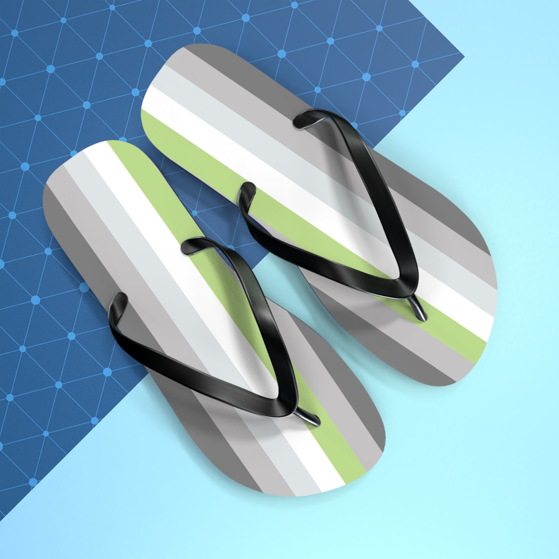 Demiagender Pride Flip Flops
