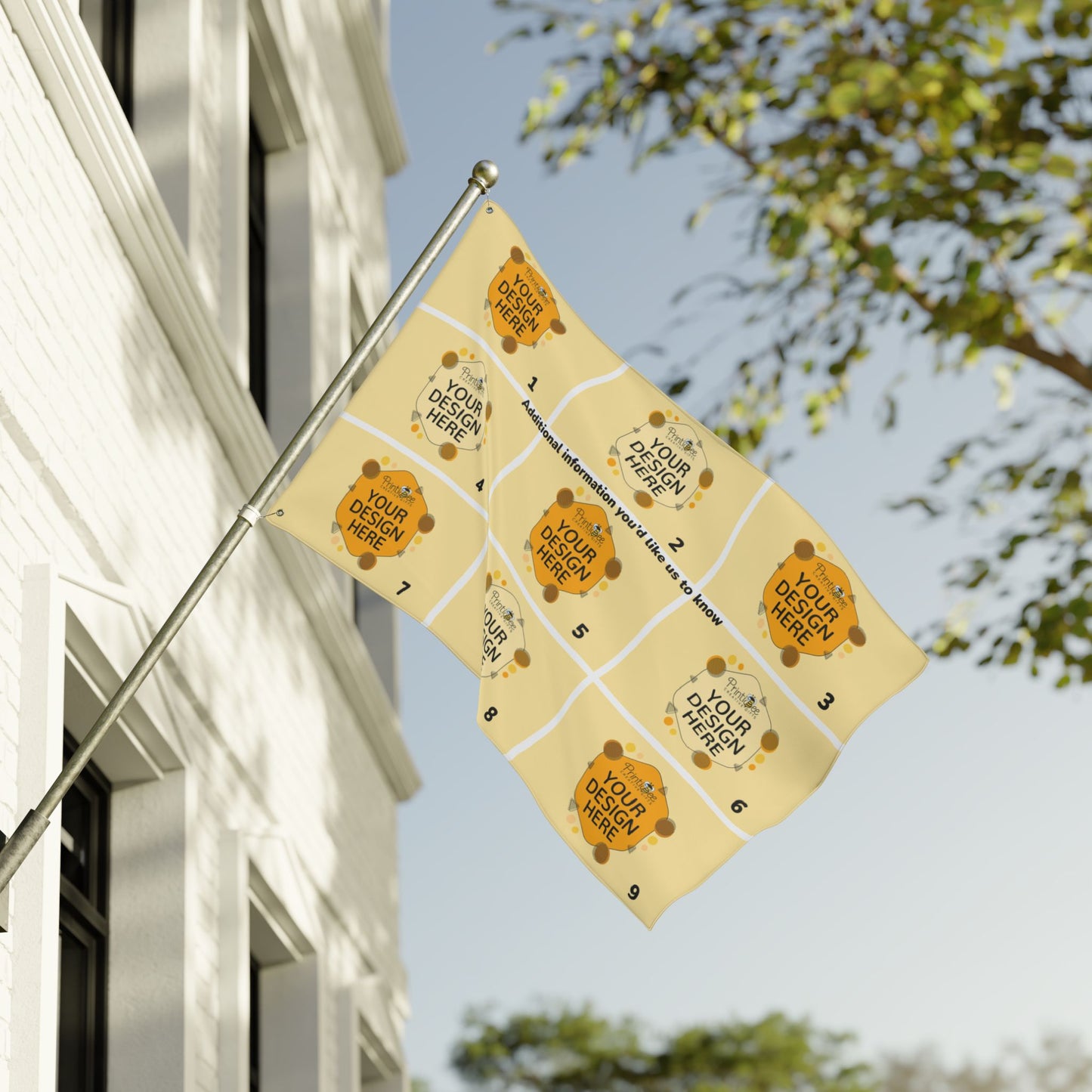 36'' × 60'' Custom 9 Flag Collage with Grommets