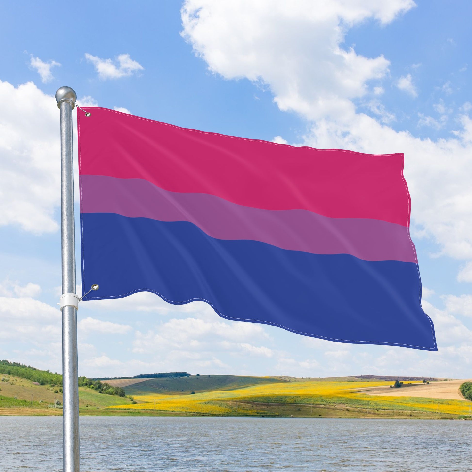 Bisexual Pride Flag with Grommets