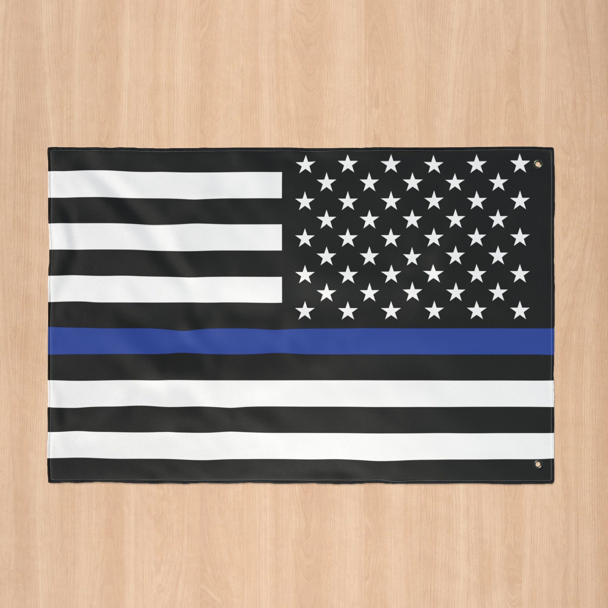 USA Thin Blue Line American Flag with Grommets