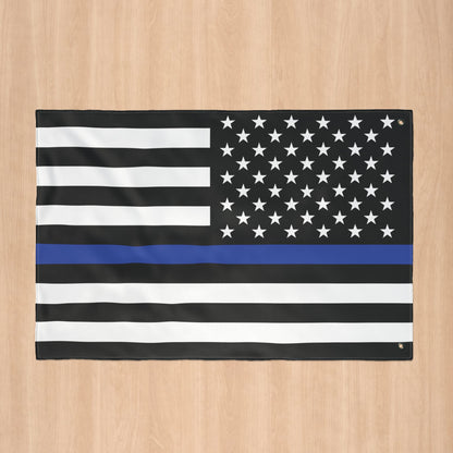 USA Thin Blue Line American Flag with Grommets