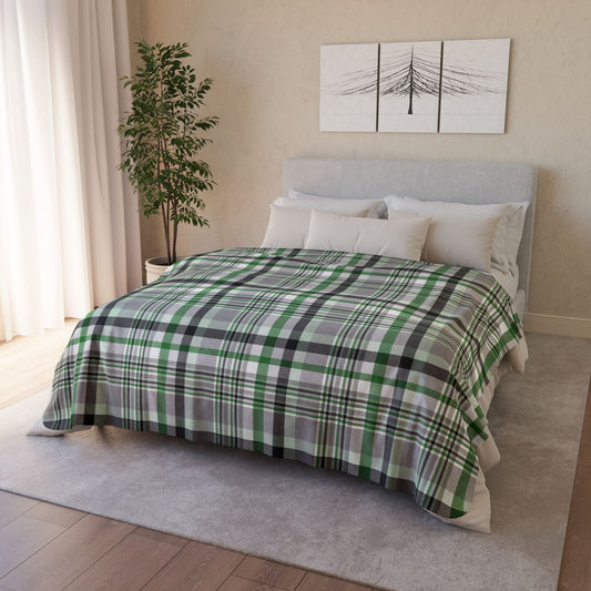 Demiromantic Pride Plaid Fleece Sherpa Blanket