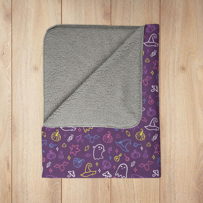 Bigender Yellow Pride Halloween Fleece Sherpa Blanket