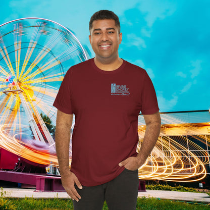 I Just Wanna Ride Dark Rides & Roller Coasters Tee (BACK graphic) • Irvine Ondrey Engineering