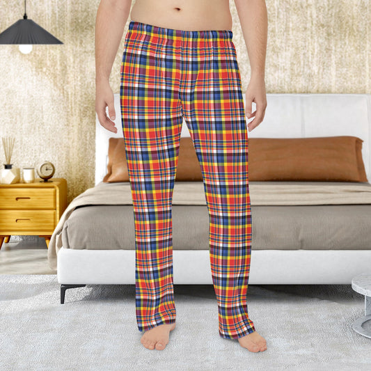 Men’s Red, Yellow & Blue Ohio Plaid Pajama Pants