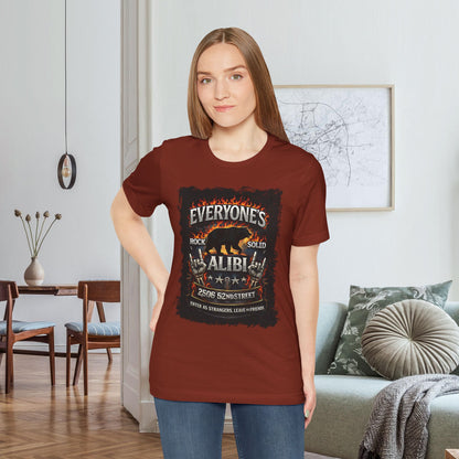 Rust Everyone's Alibi Bear T-Shirt