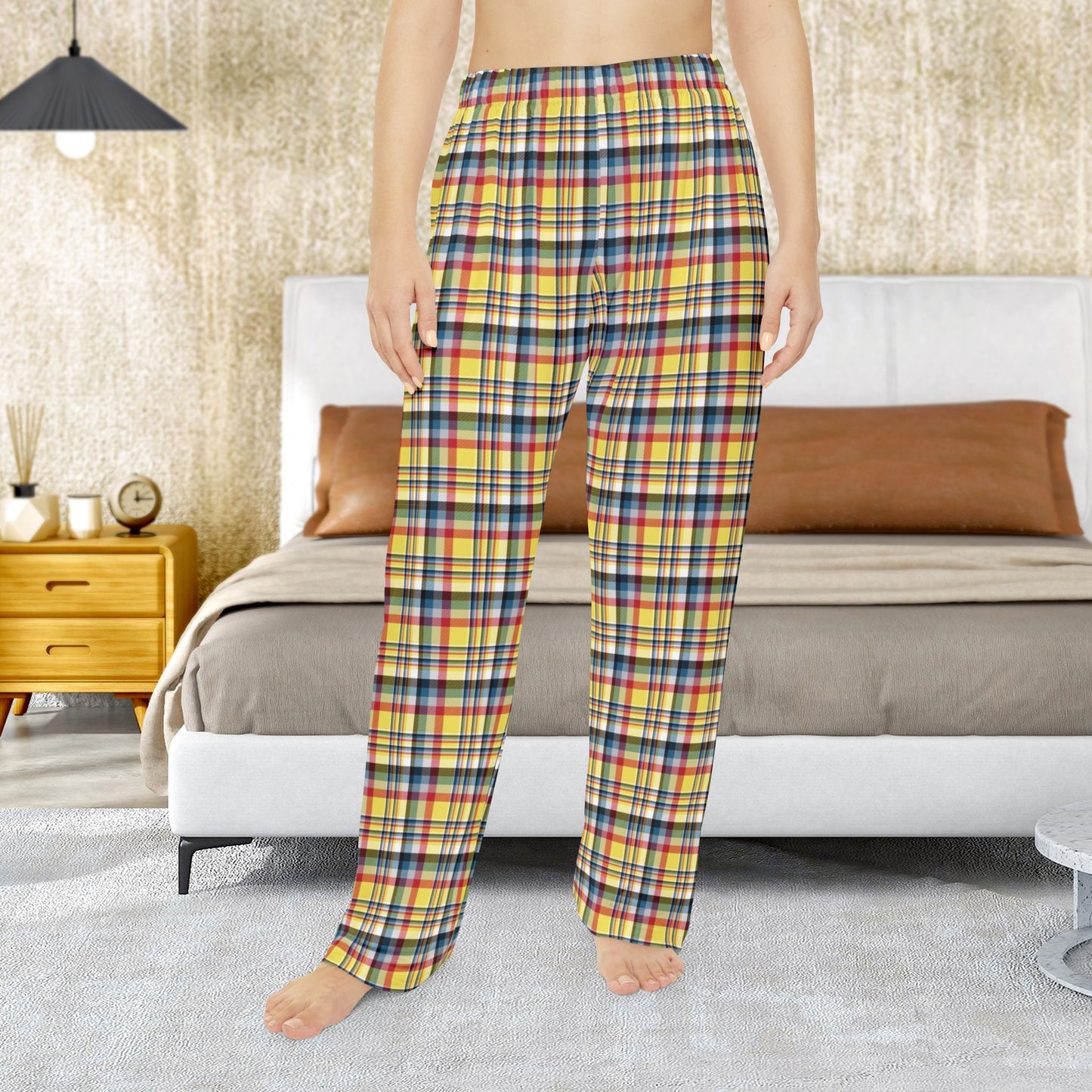 Women’s Yellow, Red & Teal Gurnee IL Pajama Pants