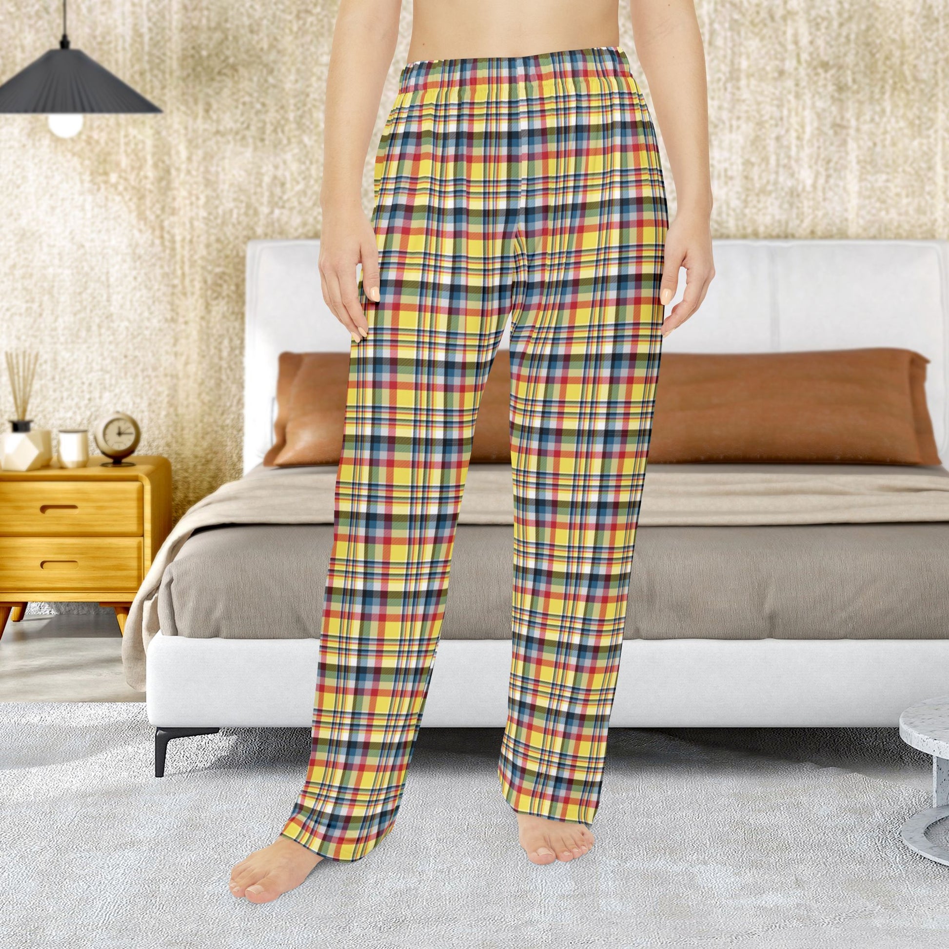 Women’s Yellow, Red & Teal Gurnee IL Pajama Pants