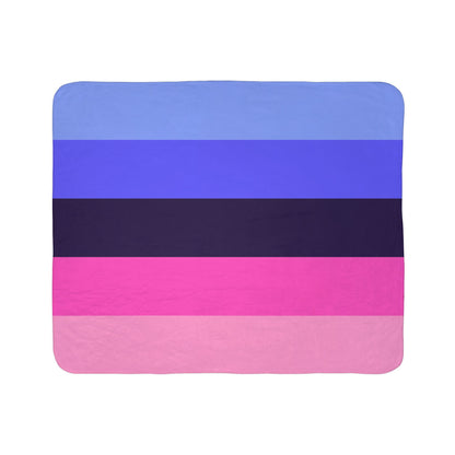 Fleece Sherpa Omnisexual Pride Flag Blanket
