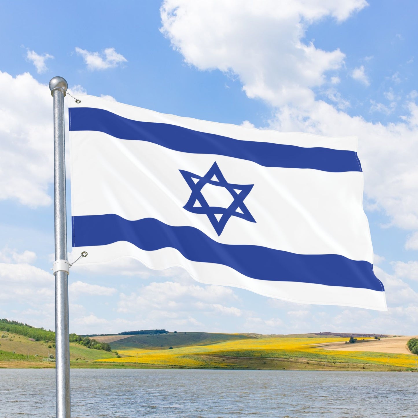Israel Flag with Grommets