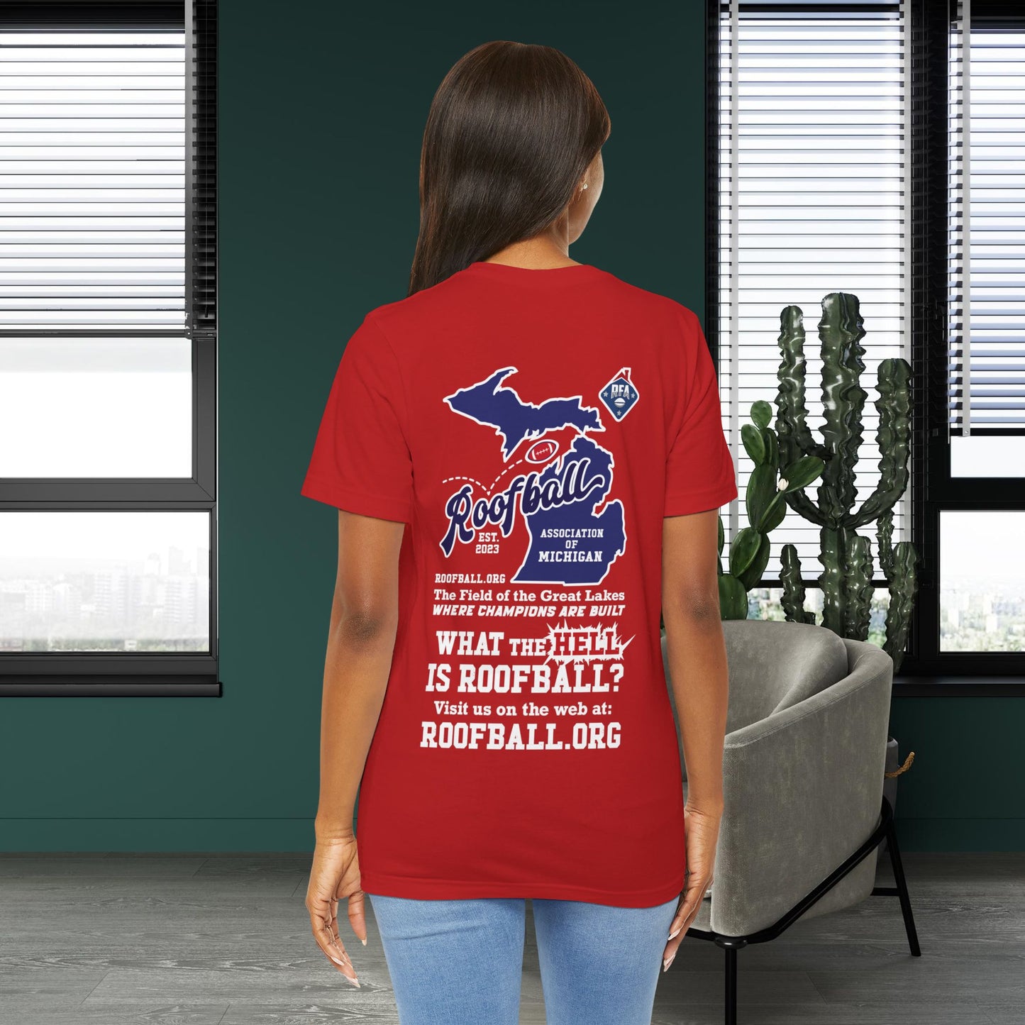 Roofball Association of Michigan's Crew Tee