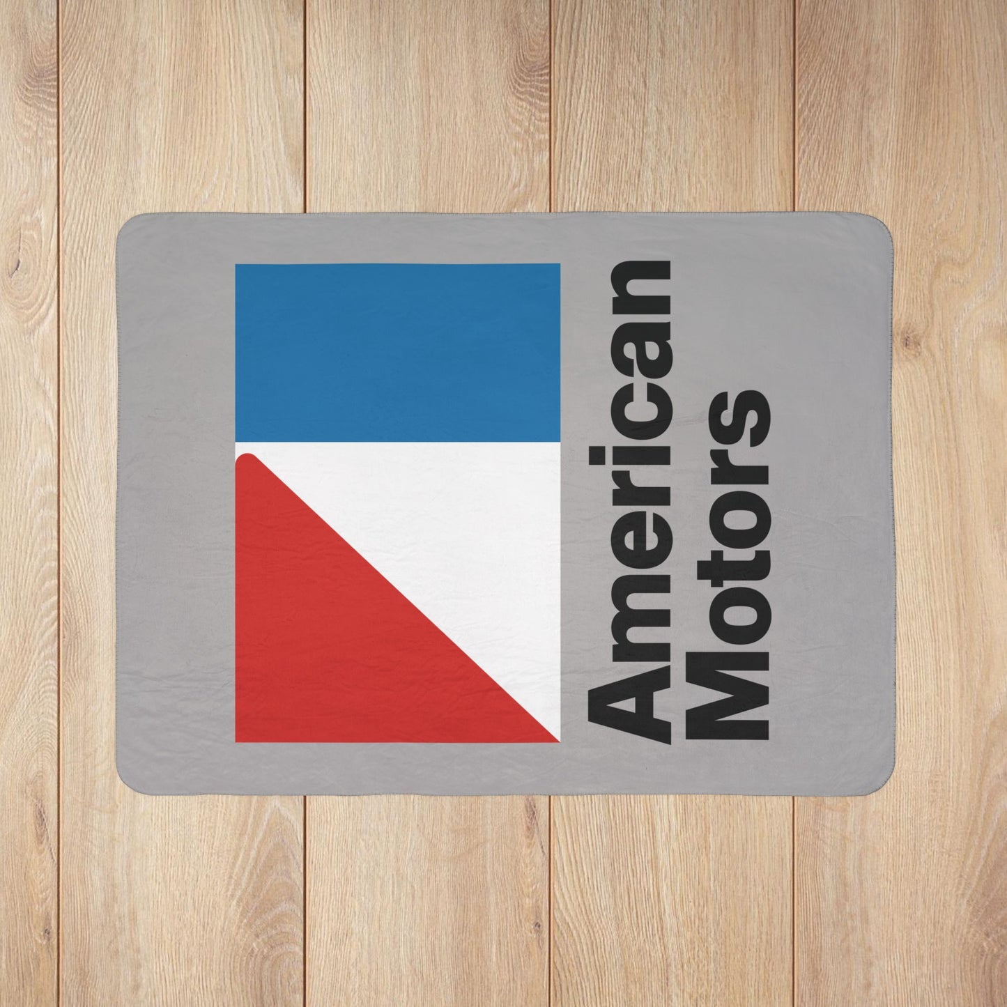 AMC Logo Grey Fleece Sherpa Blanket