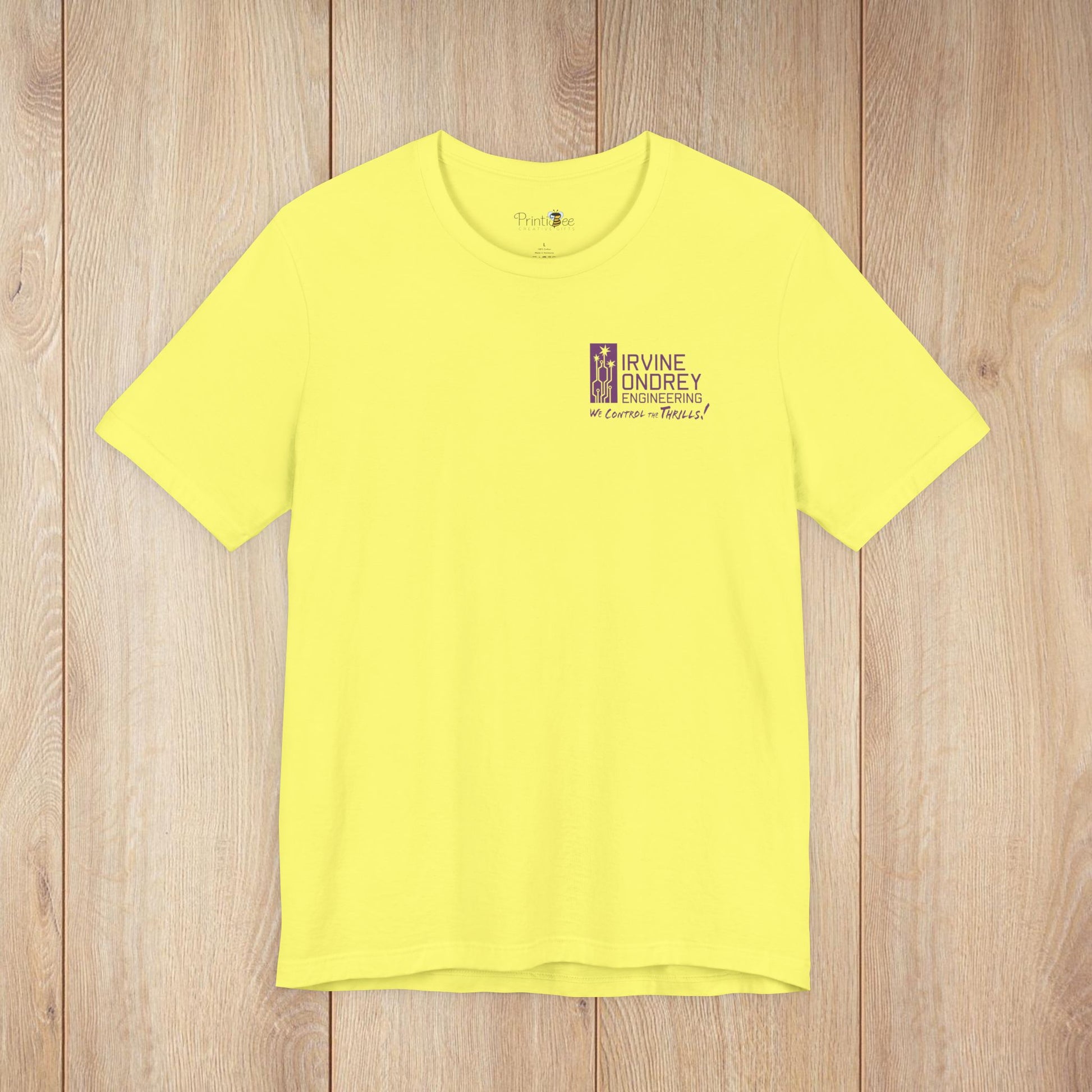 I Just Wanna Trick-or-Treat & Ride Roller Coasters Tee (BACK graphic) • Irvine Ondrey Engineering