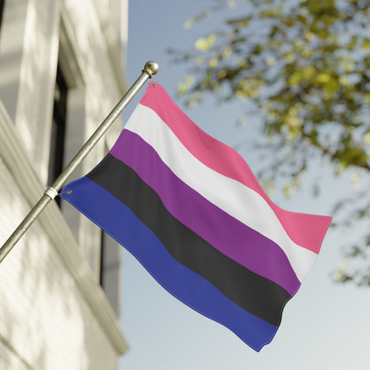 24'' × 36'' Genderfluid Pride Flag with Grommets