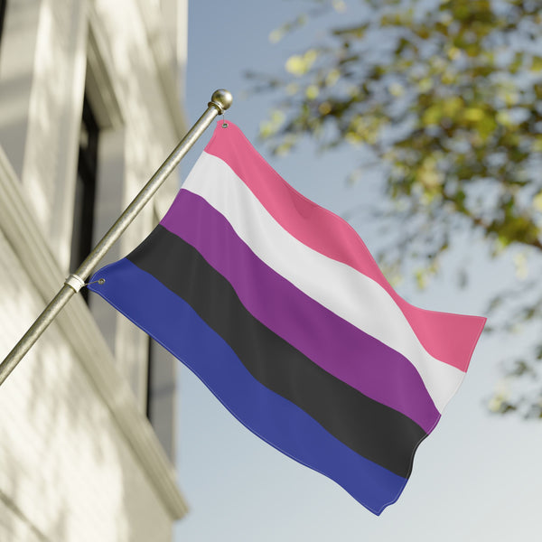 24'' × 36'' Genderfluid Pride Flag with Grommets