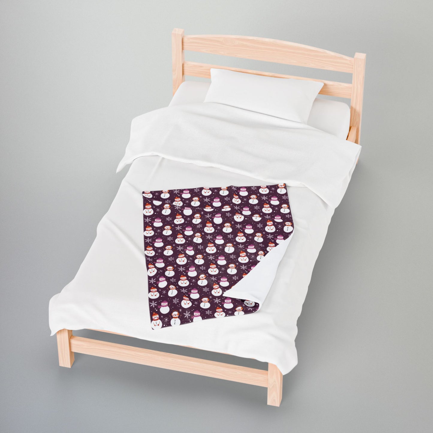 Lesbian Pride Snowmen Velveteen Plush Blanket