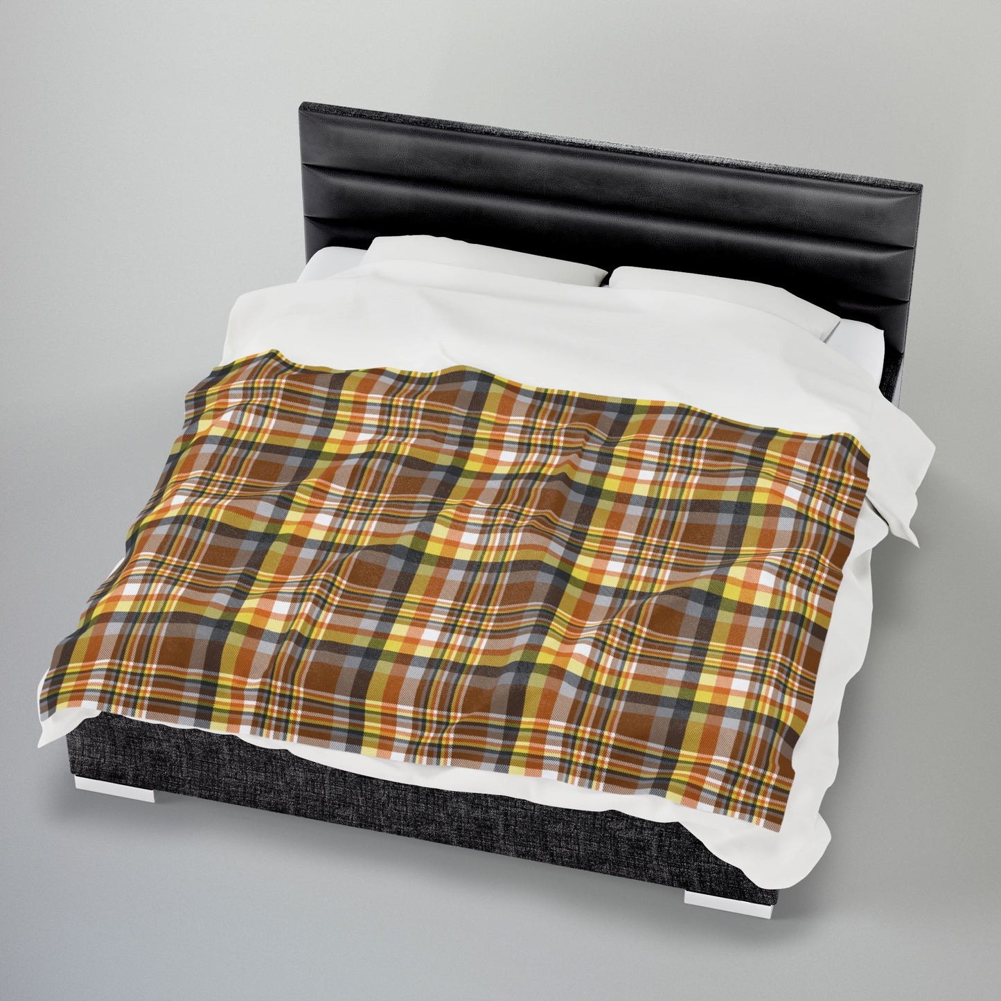 Bear Pride Plaid Velveteen Plush Blanket